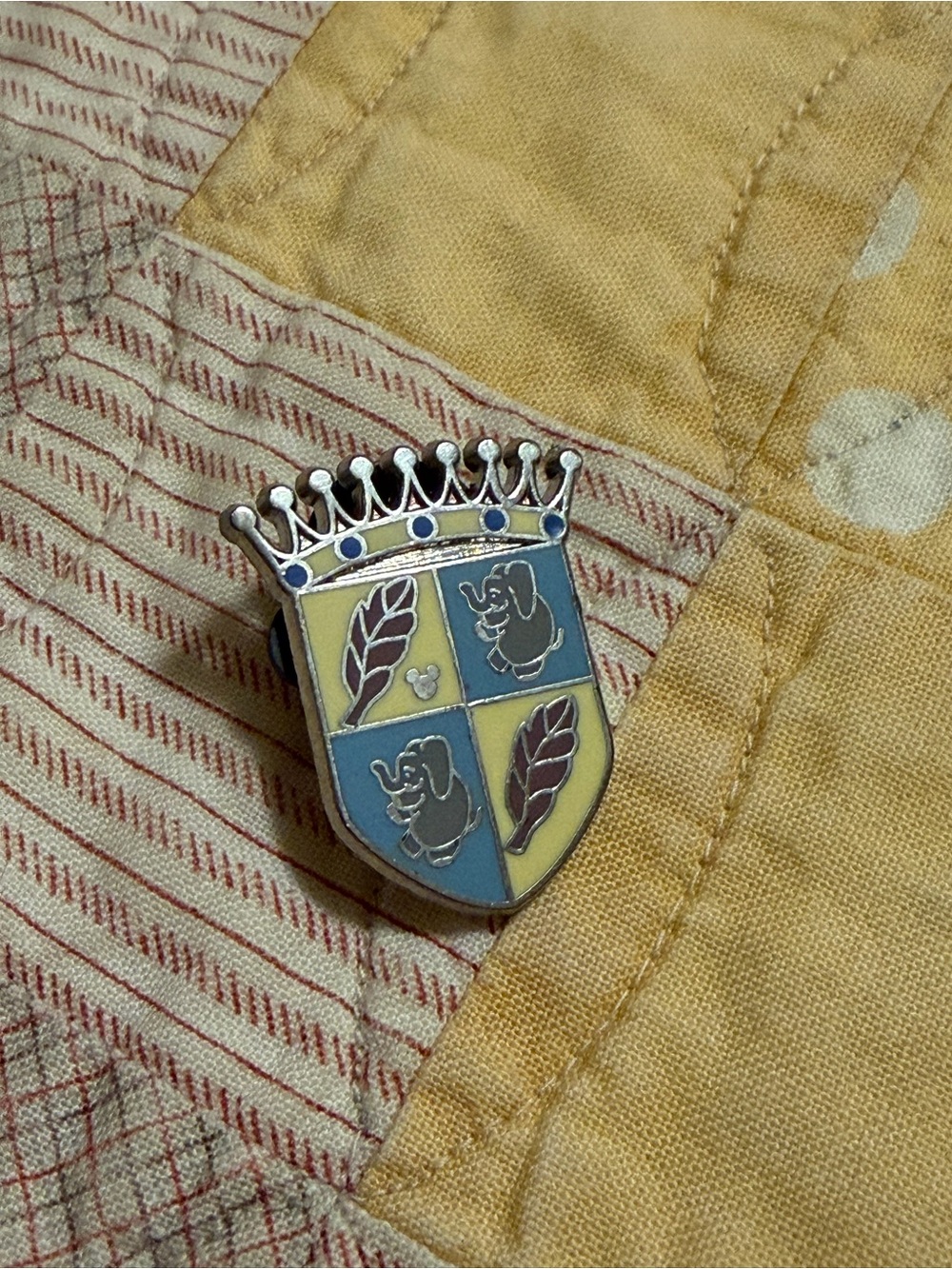 Disney Blue and Yellow Crest Lapel Pin